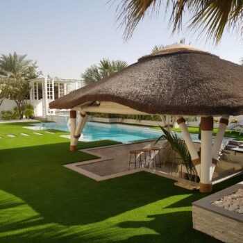 Artificial grass with pergola Dubai