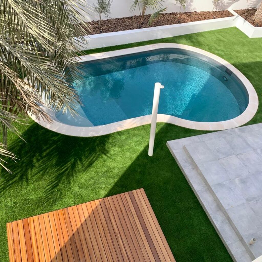 Completed landscaping project UAE