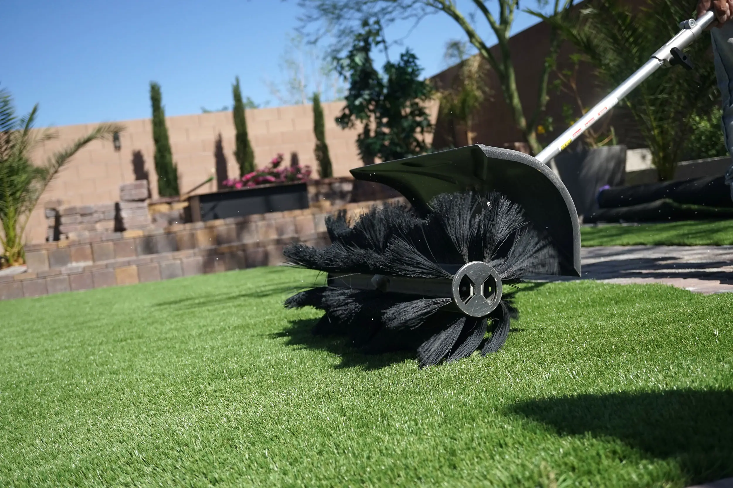 Artificial grass installation project in Dubai